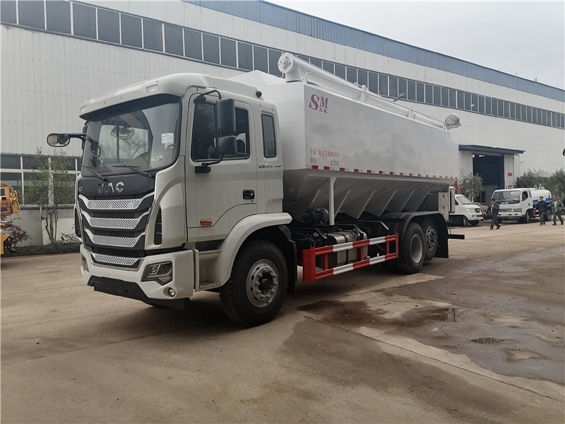 江淮后雙橋散裝飼料車國(guó)六